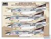 AOA32030 1:32 AOA Decals - USN F-4J Phantoms in the Vietnam War & Cold War - VF-154 Black Knights