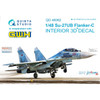 QTSQD48062 1:48 Quinta Studio Interior 3D Decal - Su-27UB Flanker-C (GWH kit)