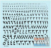 SRD35C1011 1:35 Star Decals - Arabic Numerals Part 1: Black