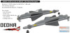 EDU648433 1:48 Eduard R-23T Missiles for MiG-23ML Flogger (EDU/TRP kit)