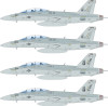 SBD48001 1:48 SB Decals F-18F Super Hornet VFA-11 Red Rippers & VFA-32 Swordsmen Lo Vis #48001