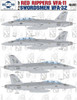 SBD48001 1:48 SB Decals F-18F Super Hornet VFA-11 Red Rippers & VFA-32 Swordsmen Lo Vis #48001