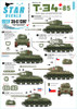 SRD35C1307 1:35 Star Decals - T-34-85 Medium Tank