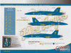 CAMP32019 1:32 CAM Pro Decals - F-18A F-18B Hornet Blue Angels 2006