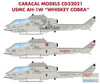 CARCD32021 1:35 Caracal Models Decals - USMC AH-1W Whiskey Cobra