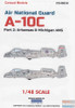 CARCD48034 1:48 Caracal Models Decals - A-10C Thunderbolt II Arkansas & Michigan ANG