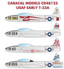 CARCD48123 1:48 Caracal Models Decals - USAF Early T-33A Shooting Star