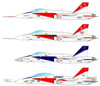 CARCD48158 1:48 Caracal Models Decals - F-18 Hornet 'The Early Years'