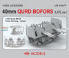 HSMU350008U 1:350 HS Models US Navy 40mm Quad Bofors (Late Version)