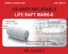 HSMU350018U 1:350 HS Models US Navy Inflatable Life Raft Mk.6