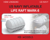 HSMU350020U 1:350 HS Models US Navy Inflatable Life Raft Mk.8