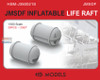 HSMJ350021J 1:350 HS Models JMSDF Inflatable Life Raft