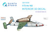 QTSQD72036 1:72 Quinta Studio Interior 3D Decal - He162 (SPH kit)