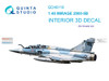 QTSQD48118 1:48 Quinta Studio Interior 3D Decal - Mirage 2000-5B (KIN kit)