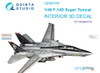 QTSQD48180 1:48 Quinta Studio Interior 3D Decal - F-14D Tomcat (HAS kit)