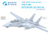 QTSQDS32033 1:32 Quinta Studio Interior 3D Decal - F-14D Tomcat (TRP kit) Small Version