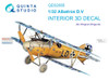 QTSQD32085 1:32 Quinta Studio Interior 3D Decal - Albatros D.V (WNW kit)
