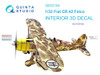 QTSQD32104 1:32 Quinta Studio Interior 3D Decal - Fiat CR.42 Falco (ICM kit)