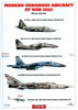 KAGKD72007 1:72 Kagero Decals Modern Ukrainian Aircraft At War 2022 (Su-25M MiG-29 (9-13) Su-27P1M Su-24MR Bayraktar TB2)