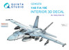 QTSQD48259 1:48 Quinta Studio Interior 3D Decal - F-18E Super Hornet (HBS kit)