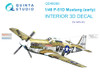 QTSQD48260 1:48 Quinta Studio Interior 3D Decal - P-51D Mustang Early (AFX kit)