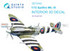 QTSQD72042 1:72 Quinta Studio Interior 3D Decal - Spitfire Mk.IX (EDU kit)