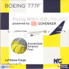 NGM72006 1:400 NG Model Lufthansa Cargo B777F Reg #D-ALFF 'Flying 100% CO2 Neutral' (pre-painted/pre-built)