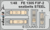 EDUFE1305 1:48 Eduard Color Zoom PE - F3F-2 Seatbelts [STEEL] (ACA kit)