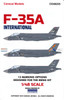CARCD48225 1:48 Caracal Models Decals - F-35A Lightning II 'International'