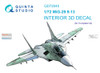 QTSQD72045 1:72 Quinta Studio Interior 3D Decal - MiG-29 9-13 Fulcrum (TRP kit)