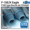 DEFDZ72005 1:72 DEF Model F-15E F-15K Strike Eagle F100 Type Exhaust Nozzle Set Closed [3D Printed] (ACA kit)