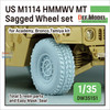 DEFDW35151 1:35 DEF Model US M1114 HMMWV MT Sagged Wheel Set (TAM/ACA/BNC Kit)