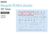 EDUD32020 1:32 Eduard Decals - Mosquito FB Mk.II Stencils (TAM kit)