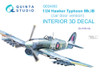 QTSQD24002 1:24 Quinta Studio Interior 3D Decal - Typhoon Mk.Ib Car Door Version (AFX kit)
