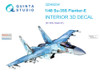 QTSQD48234 1:48 Quinta Studio Interior 3D Decal - Su-35S Flanker-E (KTH kit)