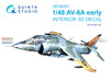 QTSQD48291 1:48 Quinta Studio Interior 3D Decal - AV-8A Harrier Early (KIN kit)