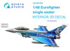 QTSQD48306 1:48 Quinta Studio Interior 3D Decal - Eurofighter Single Seater (REV kit)