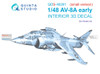 QTSQDS48291 1:48 Quinta Studio Interior 3D Decal - AV-8A Harrier Early (KIN kit) Small Version