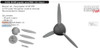 EDU672313 1:72 Eduard Brassin PRINT Bf109F Propeller Early (EDU kit)