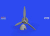 EDU672314 1:72 Eduard Brassin PRINT Bf109F Propeller Late (EDU kit)