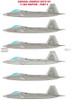 CARCD72139 1:72 Caracal Models Decals - F-22A Raptor Part 2