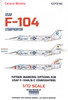 CARCD72142 1:72 Caracal Models Decals - USAF F-104A F-104B F-104C Starfighter