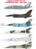 CARCD72143 1:72 Caracal Models Decals - Aggressors Now.. And Then (F-35A F-16C MiG-21F-13 MiG-23MS MiG-23BN)
