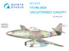 QTSQC72074 1:72 Quinta Studio Vacuformed Canopy - Me262A (REV kit)