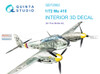 QTSQD72062 1:72 Quinta Studio Interior 3D Decal - Me410 (FNM kit)