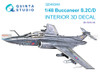 QTSQD48348 1:48 Quinta Studio Interior 3D Decal - Buccaneer S.2C/D (AFX kit)