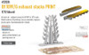 EDU672325 1:72 Eduard Brassin PRINT Bf109F Bf109G Exhaust Stacks (EDU kit)