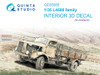 QTSQD35085 1:35 Quinta Studio Interior 3D Decal - L4500 Truck Family (ZVE kit)