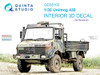 QTSQD35103 1:35 Quinta Studio Interior 3D Decal - Unimog 435 (REV kit)