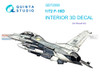 QTSQD72058 1:72 Quinta Studio Interior 3D Decal - F-16D Falcon (REV kit)